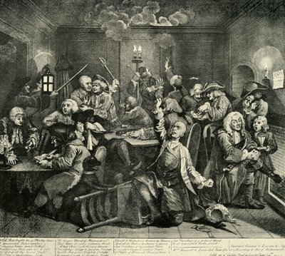 Spelande på Whites Club, 1734, 1925. av William Radclyffe