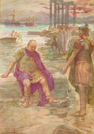 Gaius Marius sitter i exil bland ruinerna av Kartago, c1912 1912 av William Rainey