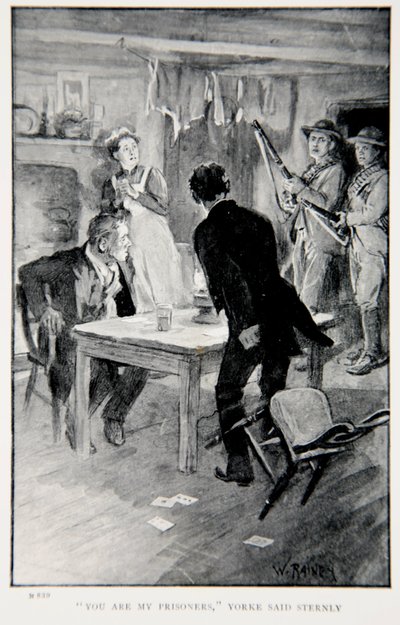 "You are my Prisoners" sa Yorke strängt, en illustration från "With Roberts to Pretoria: A Tale of the South African War" av G.A. Henty, pub. London, 1902 av William Rainey