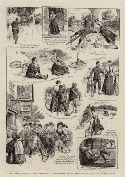 The Adventures of a Lady Scorcher, en hårbreddsflykt från en av de nya cyklistpoliserna av William Ralston