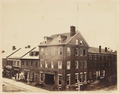 Marshall House, Alexandria, Virginia, augusti 1862 (albumintryck monterat på vävt papper) av William Redish Pywell
