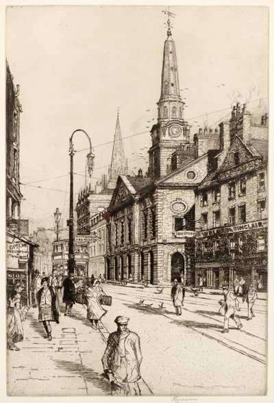 The Old Town House, Dundee, ca 1930 (etsning) av William Renison