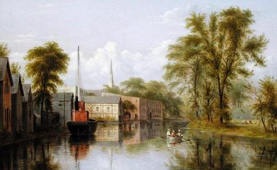 På Bronx River, West Farms, New York av William Rickarby Miller