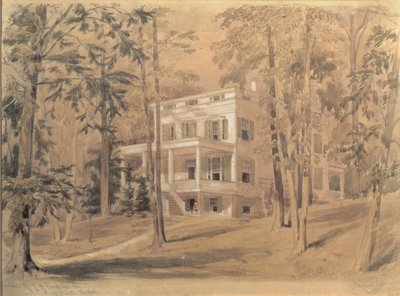 The House of John James Audubon, New York av William Rickarby Miller