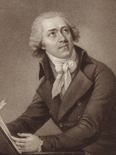 Porträtt av kompositören Leopold Kozeluch 1747-1818, 1797. av William Ridley