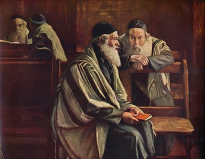Judisk synagoga, Spitalfields, 1935 av William Rothenstein