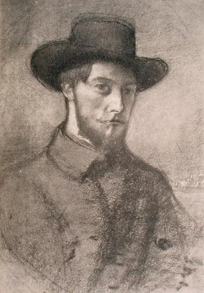 Porträtt av Augustus John (1879-1961) (litho) av William Rothenstein