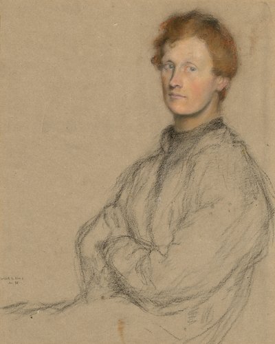 Porträtt av Charles Haselwood Shannon (1863-1937) av William Rothenstein