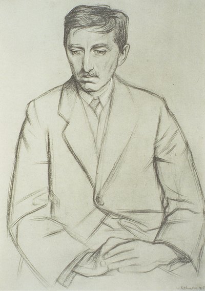 Porträtt av E.M. Forster (1879-1970) av William Rothenstein