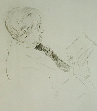 Porträtt av Max Muller (1823-1900) (litho) av William Rothenstein