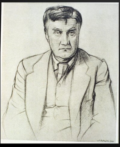 Porträtt av Ralph Vaughan Williams (1872-1958) av William Rothenstein