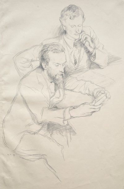 Ricketts och Shannon, 1897. av William Rothenstein