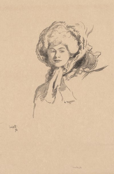The Millamant eller Bonnet and Powder av William Rothenstein