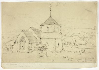 Eastham Church nära Eastbourne Sussex av William Roxby Beverley
