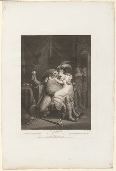 Prins Hal och Poins överraskar Falstaff med Doll Tearsheet av William Satchwell Leney