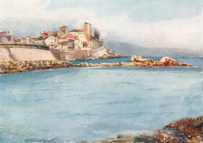 Antibes från väst (färglitografi) av William Scott