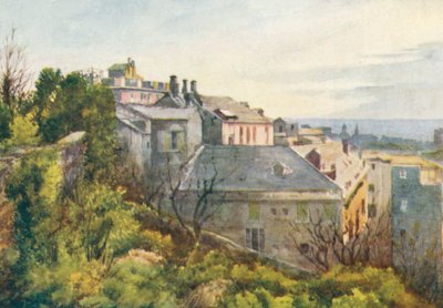 Genua, från Corso Magenta (färglitografi) av William Scott
