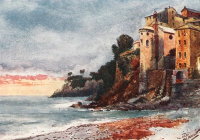 På stranden, Sori (färglitografi) av William Scott