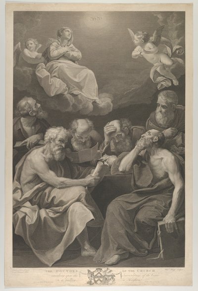 Kyrkans läkare konsulterar böcker och dokument och begrundar Jungfrun som ..., 1785 av William Sharp