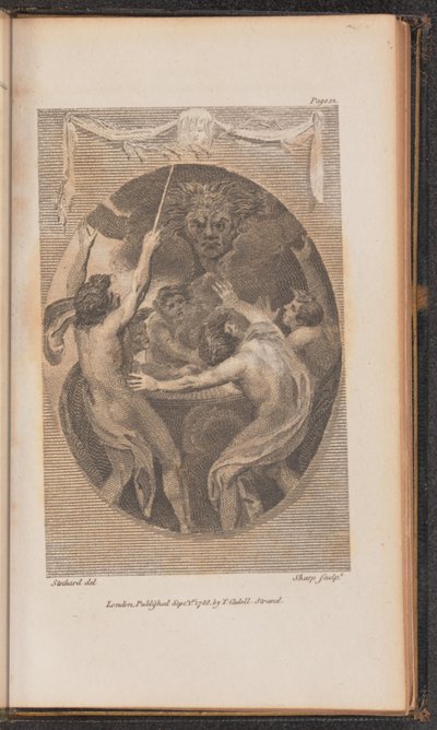 Illustration för Canto I av William Sharp after Thomas Stothard