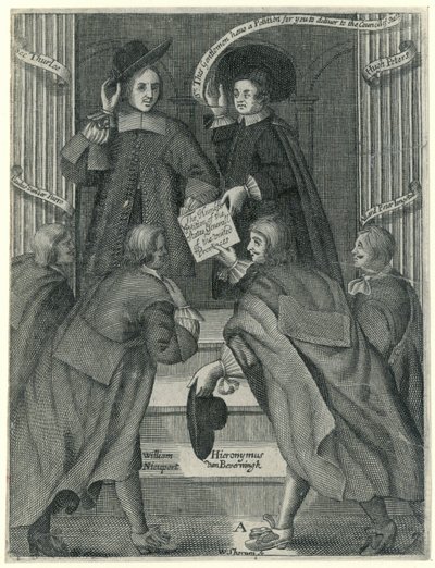 Framläggande av en petition till den engelska utrikesministern, ca 1654 av William Sherwin