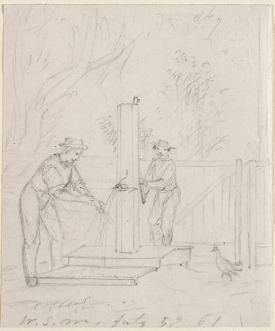 Vid pumpen, 1861. av William Sidney Mount