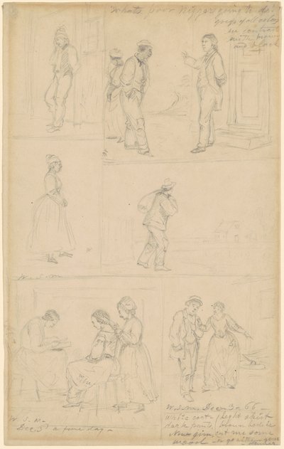 Studier av figurgrupper av William Sidney Mount
