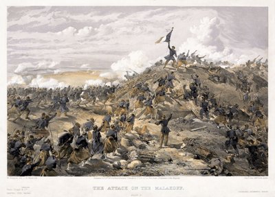 Attack mot Malakoff-skansen den 7 september 1855, 1855 av William Crimea Simpson
