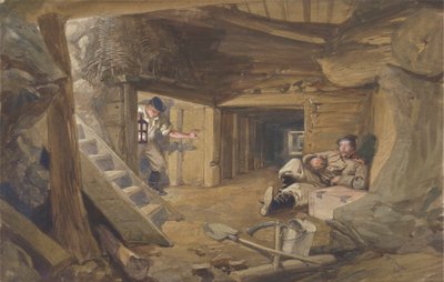 Gruva i Bastion du Mat, Sebastopol, Krim av William Simpson