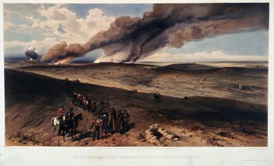 Redan och de brittiska skyttegravarna av William Crimea Simpson