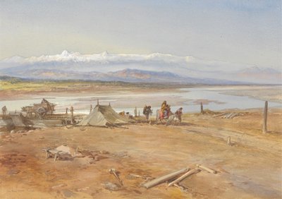 Floden Chenab, Punjab av William Simpson