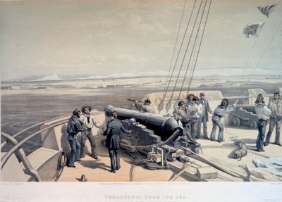 Utsikt över Sevastopol från havet, 1855. av William Simpson