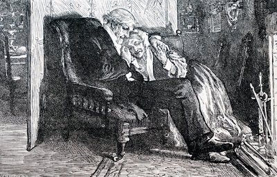 Ett äldre par. Av William Small (1843-1929), en engelsk illustratör. 1880 (gravyr) av William Small