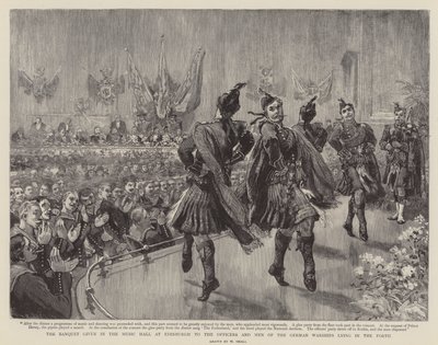 Banketten i Music Hall i Edinburgh till officerarna och männen på de tyska krigsfartygen som ligger i Forth av William Small