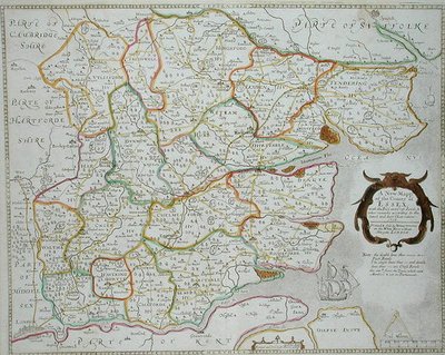 En ny karta över grevskapet Essex, publicerad av Henry Overton av William Smith