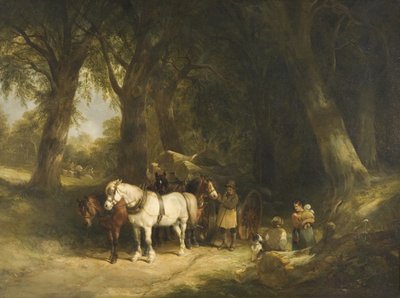 Timbervagnen (olja på duk) av William Snr. Shayer