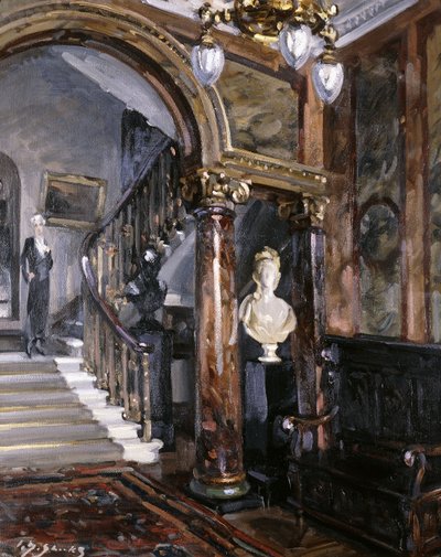 En elegant interiör, Chez Nous av William Somerville Shanks