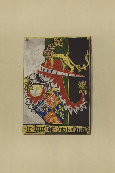 Sir Edmond Plantagenet av Langley, jarl av Cambridge och hertig av York, 1361-1402 (chromolitho) av William St John Hope