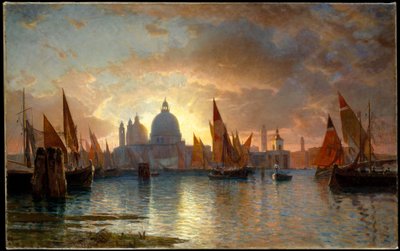 Santa Maria della Salute, solnedgång av William Stanley Haseltine