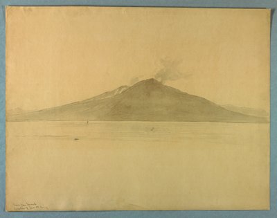 Studie av Vesuvius från Sorrento, Italien av William Stanley Haseltine