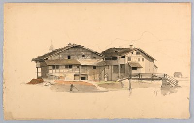 Studie av landskap, Schweiz av William Stanley Haseltine