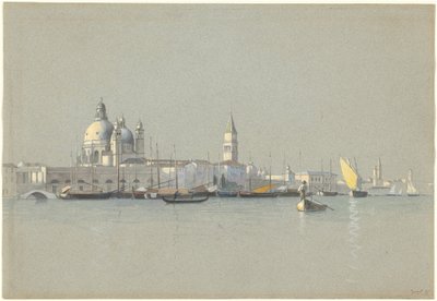 Utsikt över Giudecca-kanalen mot Salute och Campanile of San Marco av William Stanley Haseltine