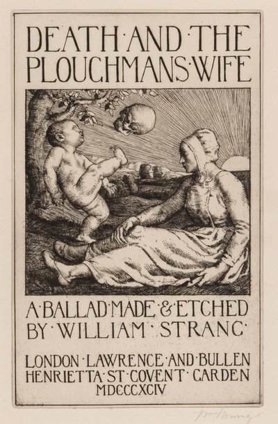 Death and the Ploughmans Wife, 1892 av William Strang