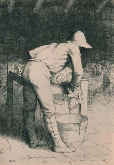 Slaktaren och fåren, c1916 av William Strang