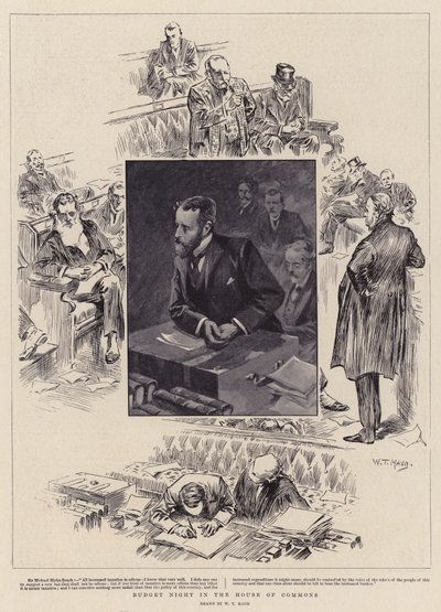 Budgetkväll i underhuset av William T. Maud