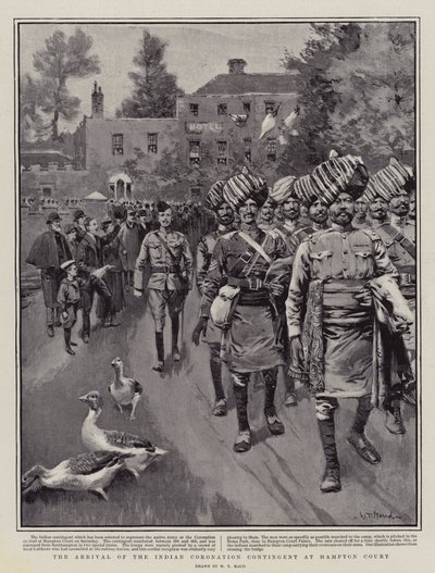 Den indiska kröningskontingentens ankomst till Hampton Court av William T. Maud