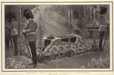 Drottning Victorias död, liggandes i Osborne House av William T. Maud