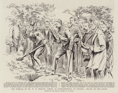 Begravningen av Mr W H Wrench, konsul i Konstantinopel, i Scutari, fyller i graven av William T. Maud