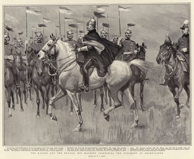 Kaiser och kungliga, Hans Majestät inspekterar regementet vid Shorncliffe av William T. Maud