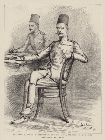 Sirdaren, Sir H H Kitchener och hans ADC, Bimbashi JK Watson av William T. Maud